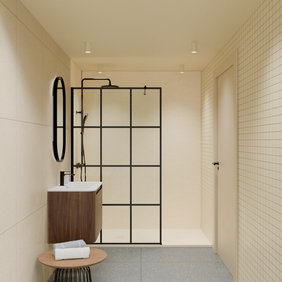 Luca Varess Suite douchewandbekleding set 2 x 120x260 cm, SPC, Dizzy cream