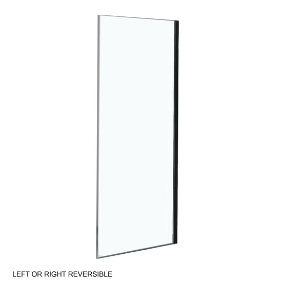 Luca Varess Senses zijpaneel - voor douchehoek - 100 cm helder glas mat zwart profiel