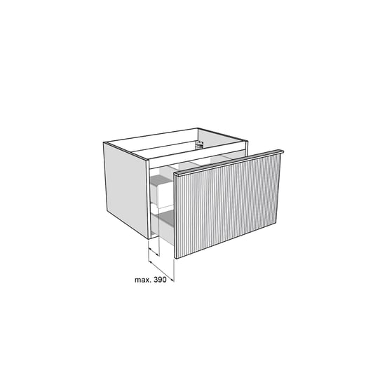 Balmani Forma meuble sous-vasque suspendu 75 x 55 cm noyer Américain 2 tiroirs