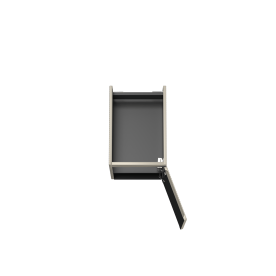 Storke Ribs zwevende wastafelonderkast 35 x 52 cm zijdegrijs