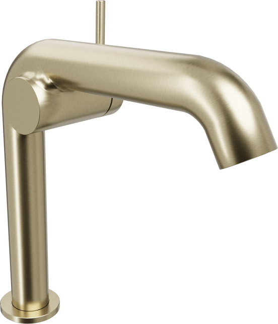 Blaufoss Round M EcoStart Standard-Waschtischarmatur Brushed Champagner Gold