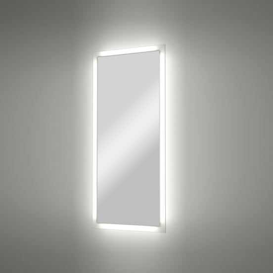 Balmani Vizio rechthoekig toiletspiegel 40 x 90 cm met spiegelverlichting