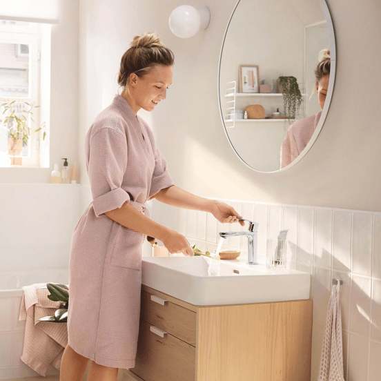 Hansgrohe Rebris 110 Coolstart standaard wastafelkraan Glanzend Chroom