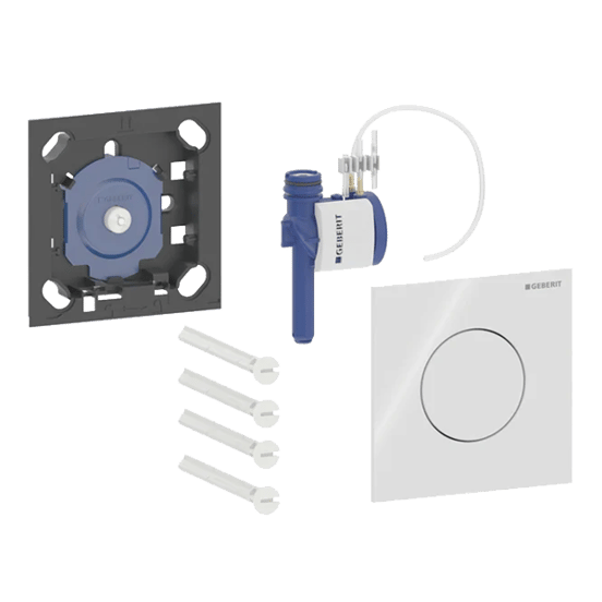 Sigma01 Betätigungsplatte Weiß Glänzend mit Urinalsteuerung für Duofix Urinal-Element