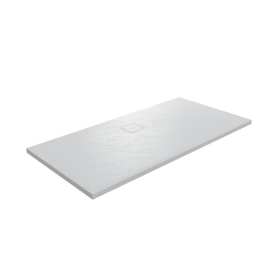 Linie Rumba receveur de douche 160 x 90 cm acrylique blanc mat texture ardoise