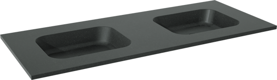 Balmani Tablo Arcato double vasque granite doux 135 x 55 cm