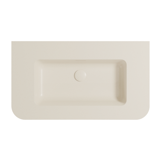 Storke Mata Soft Einzelwaschtisch Beige Granit solid surface 80 x 46 cm