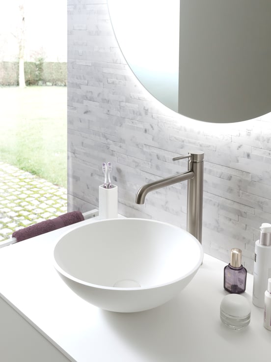 Storke Ronda vasque à poser mat Solid Surface rond Ø 36 cm