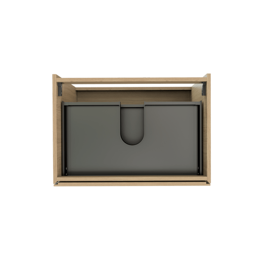 Storke Edge stehender Bad-Unterschrank, 75 x 52 cm, Eiche Natur, 3 Schubladen