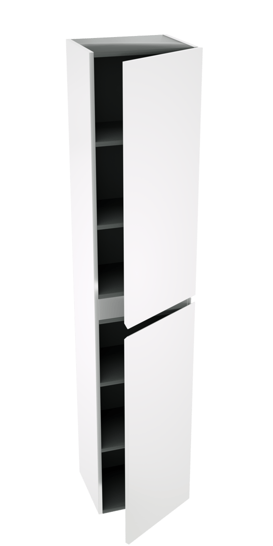 Linie Lado zwevende kolomkast Hoogglans Wit 35 x 30 x 170 cm