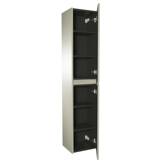 Storke Seda Badhochschrank: Hängend, Seidengrau, 40 x 35 x 170 cm