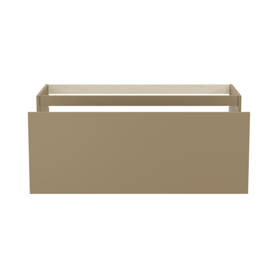 Balmani Sfera hängender Waschbeckenunterschrank: 120 x 55 cm, Dune, 2 Schubladen