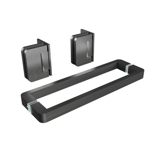 Balmani Modular douchedeur scharnieren en greep brushed gunmetal