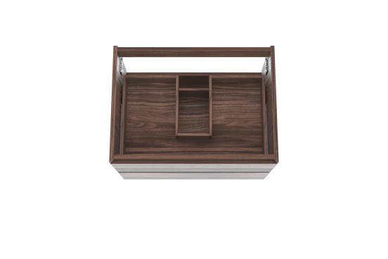 Balmani Mitra meuble sous-vasque suspendu 75 x 55 cm plaqué noyer 2 tiroirs