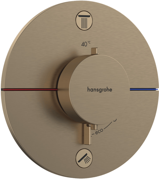 Hansgrohe Showerselect Comfort S thermostat encastrable 2 sorties Brushed Bronze