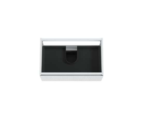 Balmani Fila hängender Waschbeckenunterschrank: 90 x 55 cm, Weiß Matt, 2 Schubladen