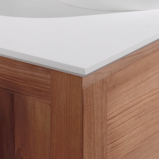 Balmani Facetta enkel wastafelblad matte Solid Surface 90 x 55 cm