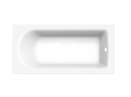 Luca Varess Rosala eenpersoons inbouwbad 170 x 80 cm acryl Hoogglans Wit