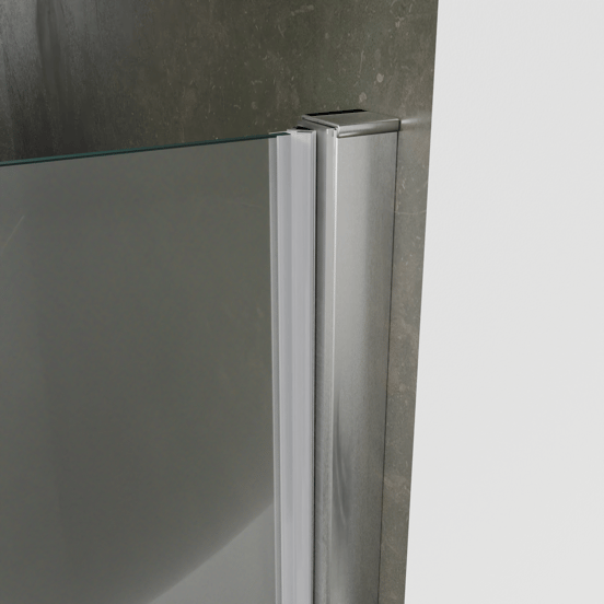 Luca Varess Kuresa douche draaideur 80 x 200 cm helder glas glanzend chroom profiel