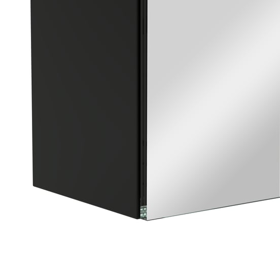 Storke Reflecta Spiegelschrank Bad: 120 x 75 cm, Schwarz Matt