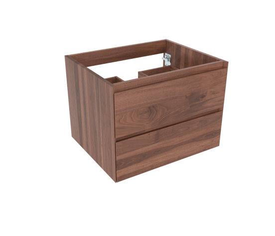 Balmani Mitra zwevende wastafelonderkast 67,5 x 55 cm Amerikaans notenhout 2 lades