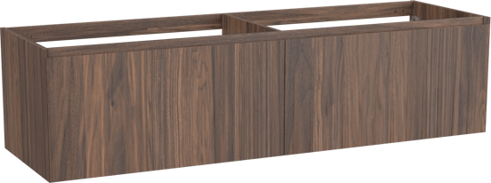 Balmani Idra meuble sous-vasque suspendu 180 x 55 cm plaqué noyer 4 tiroirs