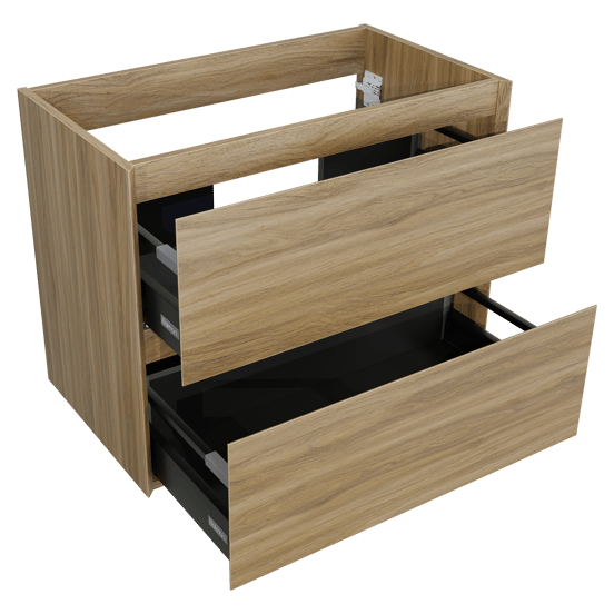 Balmani Mitra Compact zwevend wastafelonderkast 80 x 46 cm wilde eik 2 lades