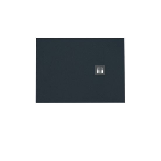 Balmani Vega douchebak 110 x 80 cm composietmarmer grafietgrijs leisteenstructuur