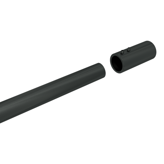 Linie Walk-in II set profielen 8 mm glas mat zwart