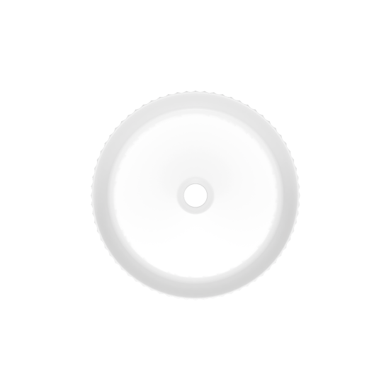 Luca Varess Verona Aufsatzwaschbecken: Weiß matte Keramik, rund, Ø 36 cm