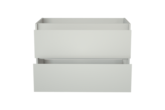 Storke Seda hängender Waschbeckenunterschrank: 95 x 52 cm, Weiß matt, 2 Schubladen