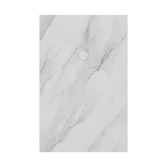 Luca Varess Suite douchebak 140 x 90 cm composietmarmer Marble White 