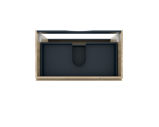 Linie Lado staande wastafelonderkast 80 x 46 cm naturel eiken 3 lades