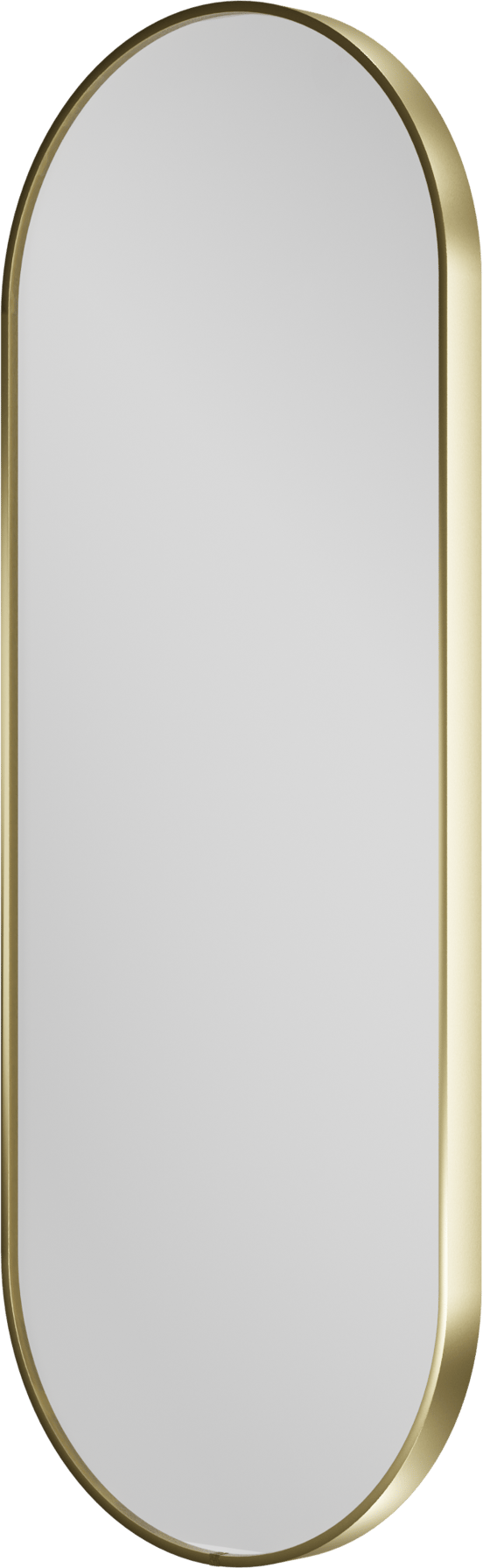 Balmani Secret ovaal badkamerspiegel Brushed Champagne Gold 45 x 120 cm met spiegelverlichting en anti-damp