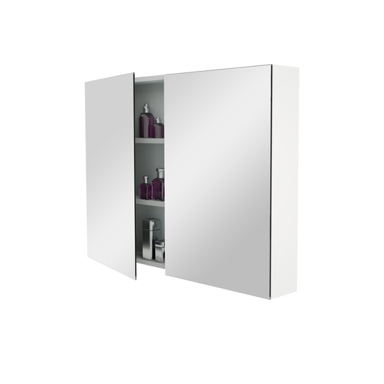 Storke Reflecta Spiegelschrank Bad: 100 x 75 cm, Weiß matt