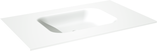 Balmani Tablo Arcato enkele wastafel matte Solid Surface 90 x 55 cm, exclusief crepine