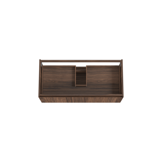 Balmani Idra zwevende wastafelonderkast 120 x 55 cm fineer notenhout 2 lades