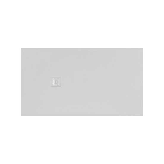 Luca Varess Classy douchebak 160 x 90 cm composietmarmer  mat wit rock structuur