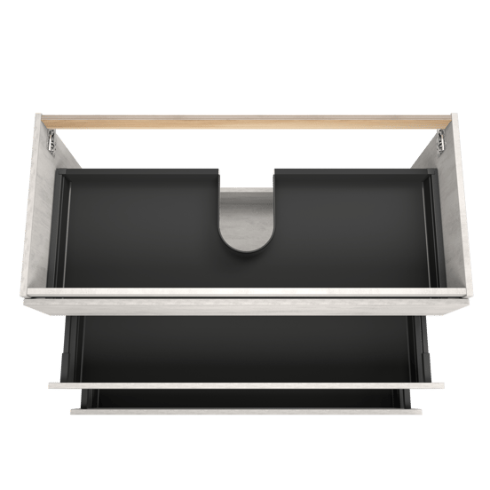 Balmani Lucida staande wastafelonderkast 120 x 55 cm beton zilvergrijs 3 lades