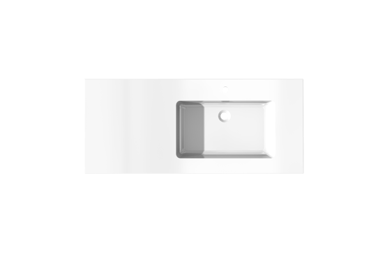 Storke Diva Waschtisch, rechts, Marmorkomposit glänzend, 120 x 52 cm, Schrankkombination 35 cm