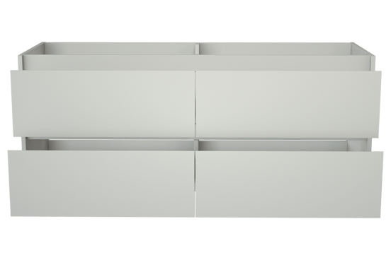 Storke Seda zwevend wastafelonderkast 150 x 52 cm mat wit 4 lades