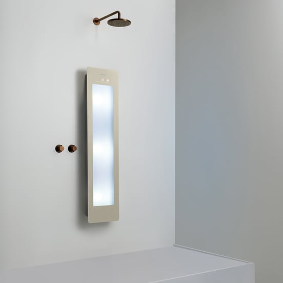 Sunshower Plus M en saillie en sand white avec lumière infrarouge et UV