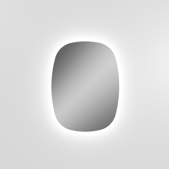 Balmani Cloud organisch badkamerspiegel 54 x 72 cm met spiegelverlichting en anti-damp