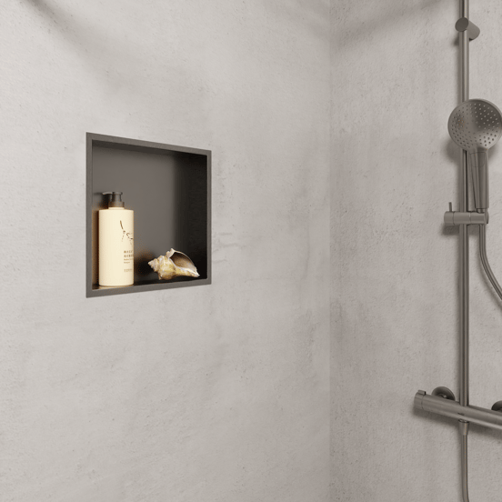 Blaufoss Box Einbaunischen, 30 x 30 cm, Brushed GunMetal