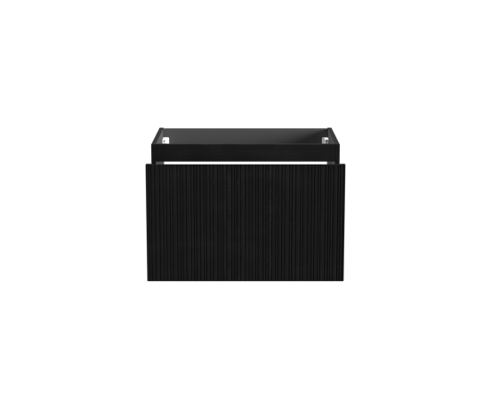Storke Ribs zwevende wastafelonderkast 75 x 52 cm zwarte eik 2 lades