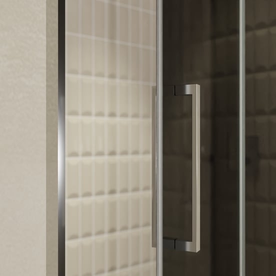 Balmani Senses Design douche draaideur rechts 140 cm x 210 cm Rookglas, Chroom profielen