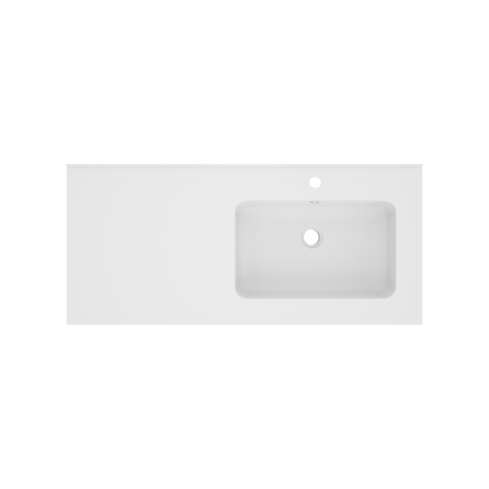 Linie Vano Waschtisch, rechts, Marmorkomposit matt, 100 x 46 cm