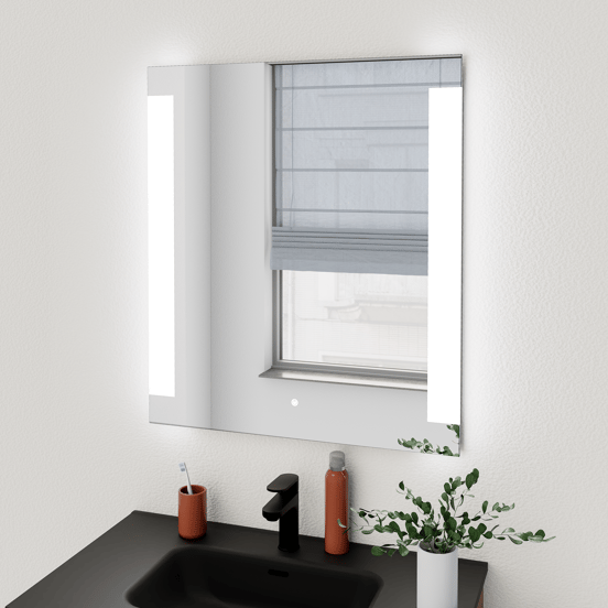Linie Lunar miroir rectangulaire lumineux 70 x 80 cm
