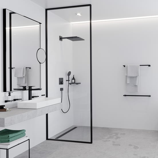 Hansgrohe AddStoris Miroir grossissant noir mat