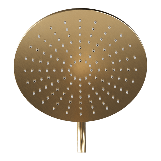 Blaufoss Round 300 Duschsystem: Brushed Champagne Gold